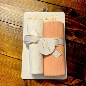 NWT Tahari Baby 2 Pack Swaddle Baby Blankets